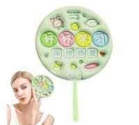 Ventiladores de mano de dibujos animados, patrones de letras, ventiladores de refrigeración de mano, ventilador pequeño manual, decoración multiusos, decoración personal para niños y adultos