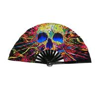 Ventiladores de manos plegables - Kung Fu Fanking Hand Fans | Bammboo Clacking Fan | Rainbow H-y Fan para favores de fiesta de música, actuaciones en el escenario, bodas, iglesia, eventos de fies