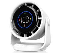 Ventiladores de Mesa, Ventiladores de Pared Ultrasilenciosos, con Pantalla Digital, Recargables por USB, para Casa, Oficina, Viajes, Camping, Color