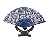 Ventiladores de plegado decorativos Fan de la mano Festival de baile al aire libre Regalo Flores Flores Plegado Ventilador de tela Ventilador de tela Plegado Rave Regalo Ventilador de mano Ventilador