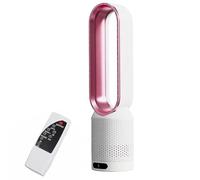 Ventiladores eléctricos purificador de Aire 2 en 1 Ventilador Torre sin aspas Hojas para Uso la Oficina casa pie oscilante 90° Control Remoto 8 velocidades Temporizador 120 Minuto