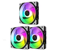 Ventiladores LED For Pc Direccionables, 2000RPM, 5V, 3 Pines, Sincronización De Placa Base Y Control PWM, Radiadores ARGB, Ventilador De CPU For Carcasas (Color : A Black, Size : 3 Pack)