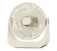 Ventiladores pequeños para dormitorio, ventilador de mesa compacto para ambientes pequeños | Cabeza orientable a 90 grados, 3 velocidades silencioso, recargable y portátil para casa, viajes y coche