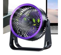 Ventiladores pequeños para habitación - Ventilador USB recargable para escritorio | Ampla difusión silenciosa con 3 velocidades ajustables para interior y exterior para estudiantes, niños