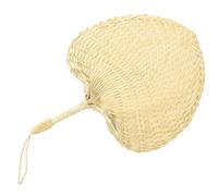 Ventiladores Raffia de bambú natural, ventilador de mano tejido de 10.61 pulgadas,tejido natural,enfriamiento de verano para el rendimiento de la fiesta de las mujeres y la decoración del hogar