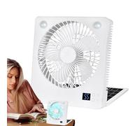 Ventiladores solares para uso al aire libre, ventilador de enfriamiento portátil con bronceado, ventilador plegable silencioso alimentado por batería con iluminación LED para, camping, tienda de