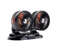 Ventiladores USB De Doble Cabezal Para Automóvil: Ventilador De Enfriamiento Del Asiento Trasero De 24 V, Dispositivo De Tablero De Control De Flujo De Aire Ajustable, Herramienta Portátil Para A
