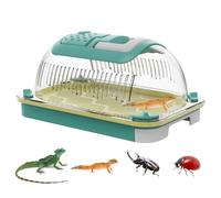 Ventilated Enclosure, Bearded Dragon, 7.48x4.92x3.74 Inches, Wear-Resistant Habitat and with Handle, Convenient Portability, Portable Reptile Breeder Box for Geckos, Chameleons