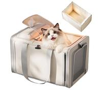 Ventilated Large Capacity Cat Carrier - Compact Dog Travel Bag | Pet Carrier for Cat, Kitten Transport Case for Outdoor, Pet Carrying Product, Carrying Crates for Walking Outings Camping