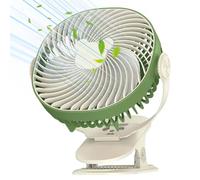 Ventilateur avec clip, fan de clip - Petit sur le ventilateur pour lit | Gadgets cool calmes rechargeables USB avec lumière, 5 vitesses refroidissement pour la poussette de dortoir