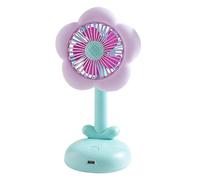 Ventilateur De Bureau Silencieux | Petits Ventilateurs À Fleurs Pour Le Refroidissement De La Chambre | Circulateur D'air Avec Veilleuse Et 2 Vitesses Pour Filles Et Femmes, Source D'alimentation