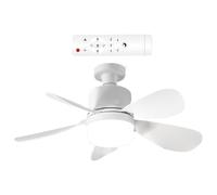 Ventilateur De Plafond Avec Éclairage Intégré - Petit Ventilateur Lumineux Pour La Maison | Éclairage Intelligent Et Amovible | Idéal Pour Couloir, Chambre, Salon, Cour, Garage, Magasin, Terrasse, Por
