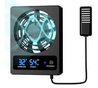 Ventilation Fan for Reptile Enclosure, 4.45 Inches Reptil Box Temperature, Intelligent Temperatre Gauge with Led Display | Strong Wind Vent Fn, Low Noise Cooling Far Amphibians, Reptiles & Snakes