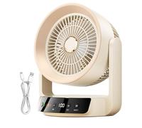 Ventilatore Da Scrivania Ricaricabile - Ventilatore Da Tavolo Alimentato A Batteria, Dispositivo Di Raffreddamento Personale Silenzioso Regolabile Per Comodino Cucina Controsoffitto Soggiorno