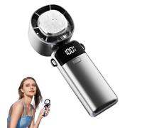 Ventilatore Portatile - Dispositivo Di Raffreddamento Personale Portatile, Ventola Ricaricabile USB Regolabile A 100 Velocità Con Display LED Digitale | Mini Ventilatore D'aria Pieghevole Sile