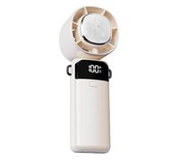 Ventilatore Portatile - Dispositivo Di Raffreddamento Personale Portatile, Ventola Ricaricabile USB Regolabile A 100 Velocità Con Display LED Digitale | Mini Ventilatore D'aria Pieghevole Sile