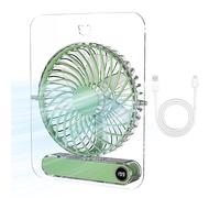 Ventilatore USB da Scrivania - ABS+PC 14,5x4x15,5cm Pieghevole Trasparente 5 Velocità Portátil | Ventilatore USB da Scrivania with batteria 1800mAh basso rumore design pieghevole viaggio spiaggia est