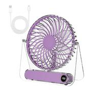 Ventilatore USB da Scrivania - ABS+PC 14,5x4x15,5cm Pieghevole Trasparente 5 Velocità Portátil | Ventilatore USB da Scrivania with batteria 1800mAh basso rumore design pieghevole viaggio spiaggia est