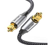 VENTION 1,5M Cable Óptico Audio Digital TOSLINK Optico Dolby DTS Sound Enchufe de Metal Recubrimiento de Nylon SPDIF Cable de Fibra Óptica, para Barra de Sonido, TV, Home Cinema, Xbox, Play-Station