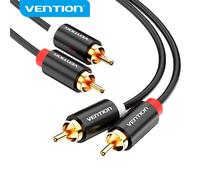 Cable estéreo vention bcmbd/ 2x rca macho - 2x rca macho/ 50cm/ negro