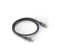 VENTION 3M Cable Óptico Audio Digital TOSLINK, Enchufe de Metal Recubrimiento de Nylon SPDIF Cable de Fibra Óptica Dolby DTS Sound, para Barra de Sonido, TV, Home Cinema, Xbox, Play-Station - Negro
