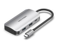 Vention 5 en 1 HUB USB-C a USB 3.0x4/PD100W 0.15M Aluminio
