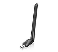 VENTION AC600 High Gain USB WiFi Dongle,Bluetooth 5.0 Adapter,Dual Band USB Adapter mit 6dBi Antenne für PC/Desktop/Laptop,Unterstützt Windows 11/10/8.1/7/XP für Wi-Fi und Bluetooth