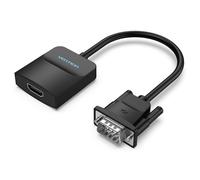 Cable Conversor Vention ACNBB/ VGA Macho - HDMI Hembra/ 15cm/ Negro