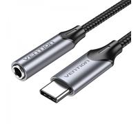 Vention Cable Adaptador de audio BGMHA Jack 3.5 mm hembra a USB-C macho 10 cm Gris