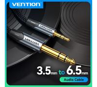 Vention-Adaptador de Cable auxiliar de 6,5 a 3,5 Jack para altavoz, amplificador de guitarra, Cable de Audio TRS, conector de Cable de Audio auxiliar de 3,5mm a 6,5mm Braided-Upgrade