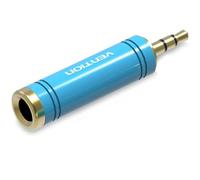 Adaptador Jack Vention VAB-S04-L 3.5mm Macho a 6.5mm Hembra Azul 24K Chapado en Oro