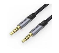 Cable estéreo Vention BAQHD Jack 3.5mm TRRS macho a macho 50cm gris contactos oro