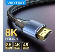 Vention-Cable 2,1 Compatible con HDMI, 8K/60Hz, 4K/120Hz, para Xiaomi Mi Box, PS5, Dolby Vision, 48Gbps, Compatible con HDMI, 8K, HDMI 2,1 8K Braided Model