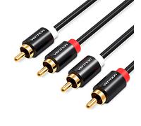Vention Cable estéreo VAB-R06-B300 – 2x RCA macho a 2x RCA macho, 3 m, Negro
