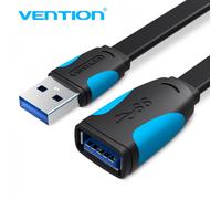 Cable USB 3.0 Alargador Vention VAS-A13-B150 1.5m Chapado en Oro 5Gbps Negro y Azul