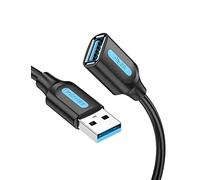 VENTION Cable Alargador USB 3.0, USB A Macho a Hembra, Cable Extensión USB 5 Gbps Compatible con Teclado, Ratón, Disco Duro, Escáner, Cámara (1m)