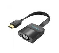 Vention Cable Conversor 74345/ HDMI Macho/ VGA Hembra - Jack 3.5 Hembra/ 15cm/ Negro