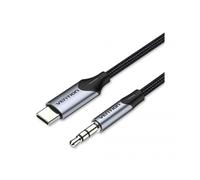 Vention Cable Conversor Audio BGKHF/ USB Tipo-C Macho - Jack 3.5 Macho/ 1m/ Gris