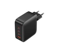 Vention Cable de alimentación de red, FEIB0-EU, 3 x USB-C, USB-A, 140 W/140 W/30 W/18 W, GaN (negro)