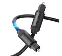 Vention Cable de audio de fibra óptica para CD DVD Toslink Cable digital para Xbox PS4 (cable de audio de fibra óptica, 3 metros)