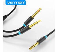 Vention Cable de Audio doble de 6,5mm a 6,5mm Cable auxiliar macho a macho para amplificador de altavoz mezclador Cable de Audio TRS de 6,5 a 6,5