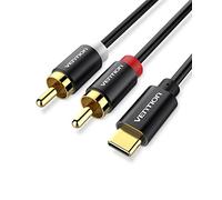 VENTION Cable de audio USB tipo C a 2 RCA tipo C RCA cable 2RCA Jack USB-C Línea de audio para Xiaomi LG Home Theater Amplifier DVD TV Altavoz (1m/3ft)