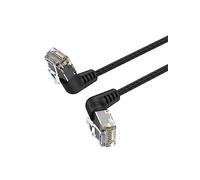 VENTION Cable de conexión Ethernet Cat 6, cable de red LAN, rotación de 360°, diseño de cabeza curvada, ultrafino, alta velocidad, 10 Gbps 500 MHz, para PC, Mac, laptop, PS5/4, Xbox, router, módem,