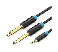 Vention cable estéreo bacbi/ jack 3.5 macho - 2x jack 6.5 macho/ 3m/