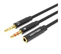Vention cable estéreo bbtby/ 2x jack 3.5 macho - jack 3.5 hembra/ 30c
