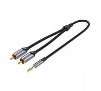 Vention cable estéreo bcnbi/ jack 3.5 macho - 2x rca macho/ 3m/ gris