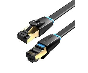 VENTION Cable Ethernet Cat 8 Cable Ethernet Plano/Cable de red 40Gbps 2000MHz Cable Internet(Conector RJ45) Cable Lan Compatible con PS5, PS4 Xbox X/S (1m)