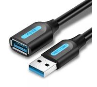 Vention cable extension usb 3.0 a macho a a hembra - 0.5m - color negro
