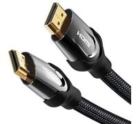 Vention - Cable HDMI Trenzado de Nailon, 0,75 m de Longitud, Tipo Metal Negro