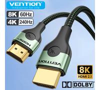Cable HDMI 2.1 Vention de 48 Gbps, 8K/60Hz, 4K/120Hz, Cable HDMI Digital ULTRA HD 8K, Divisor para PS5, PS4, Xiaomi TV Box, Switch, Xbox, PC 8K HDMI 2.1 Cable